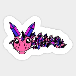 Gender Fluid Pride Fidget Crystal Dragon Sticker